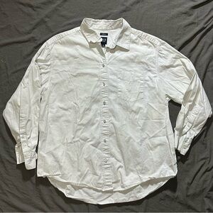 GAP Women’s White Rhinestone Button Down Shirt